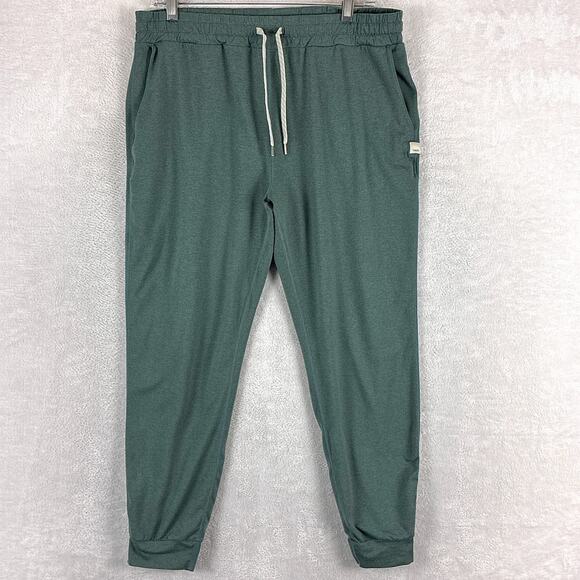 Vuori Pants - Vuori Jogger Womens L Green Performance Pants Drawstring Preppy Gym Workout